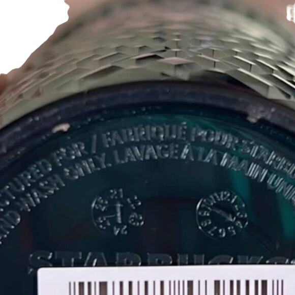 Starbucks New  2021 Holiday Tumbler Green Jeweled Grande with straw and lid 16oz - Picture 3 of 5